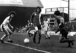 Robin Friday, Cardiff Citys controversial striker receives a yellow card during