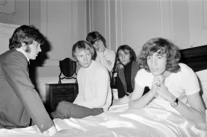 Robin Gibb (18), lead singer of chart topping pop group The Bee Gees at Regent
