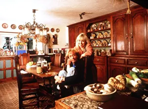 Robin Gibb of the Bee Gees pop group with hios wife Dwina at their home in Thane