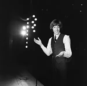 Rehearsing Prints: Robin Gibb, Singer, rehearsing on stage at the London Palladium ahead of his first solo