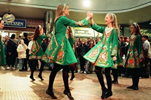 Images Dated 9th March 1996: The Robson School of Irish dance celebrate qualifying for the world Irish dance