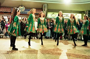 Images Dated 9th March 1996: The Robson School of Irish dance celebrate qualifying for the world Irish dance
