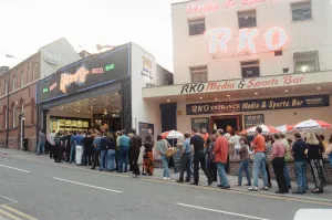 Queue Prints: Rock City, Nottingham, music venue where David Bowie is performing this evening