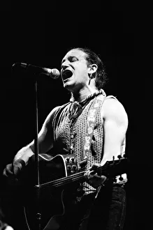 00678 Prints: Rock group U2 performing on stage at the National Exhibition Centre in Birmingham