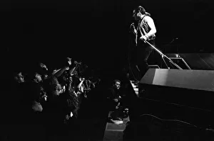 Rock group U2 performing on stage at the National Exhibition Centre in Birmingham