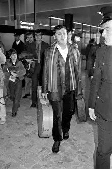 Rock and Roll American pop singer Gene Vincent arrives at Heathrow Airport from Paris