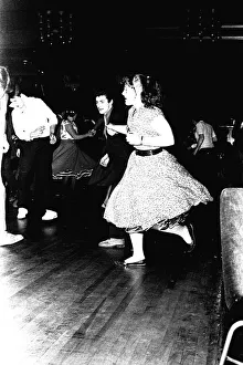 Rock and Roll dancers jiving on the dance floor at a Jerry Lee Lewis concert