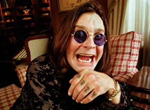 Grimace Prints: Rock star Ozzy Osbourne at home for Matthew Wright interview. 1998