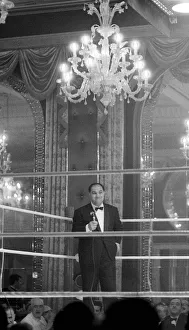 Rocky Marciano January 1962 at The Cafe Royal in London talking to members of