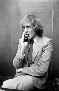 Rod Hull seen here taking a rest from emu at the opening of the Winchester Homecraft