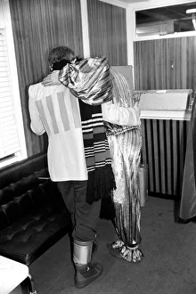 Rod Stewart and Elton John. Pop superstars Rod Stewart and Elton John make it up back