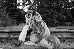 Rod Stewart Collection: Rod Stewart in the garden of his home at Windsor, Berkshire. 15th August 1973