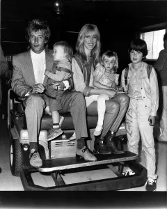 Rod Stewart May 1982 Singer Pictured with Family American Born Wife Alana Hamilton