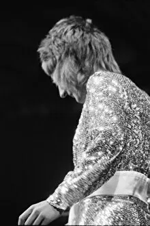Images Dated 12th August 1972: Rod Stewart onstage. The Faces featuring Rod Stewart perform at The Reading
