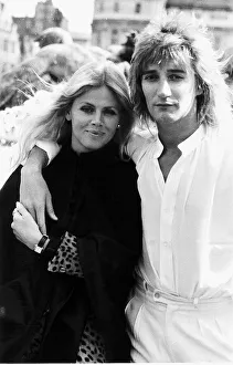 Rod Stewart Rock Singer Songwriter with his girlfriend Britt Ekland February