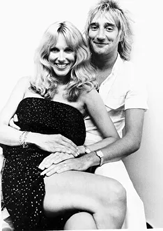 Rod Stewart Rock Singer Songwriter with his wife Alana Stewart dabse