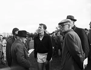 Roger Bannister, British Athlete runs the first sub 4 minute mile