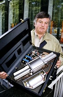 Images Dated 7th July 1993: Roger Cook tv presenter who has made a nuclear bomb in a briefcase