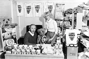 Roger De Courcey Ventriloquist with puppet Nookie Bear and wife Cheryl DBase