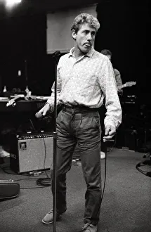 Roger Daltrey former singer of The Who'- November 1985 Is rehearsing