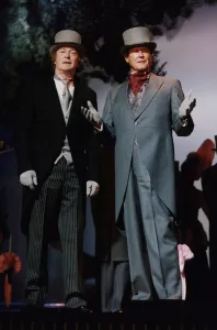 00028 Prints: Roger Moore and Michael Caine actors during a Palladium Gala rehearsal