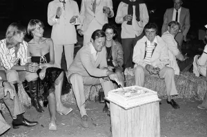 Roger Moores 50th Birthday Party in the bush near Tshipise, South Africa