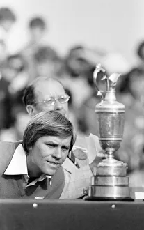 Bill Rogers, 29, from Texas, wins the 1981 Open golf championship at Sandwich, Kent