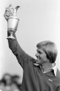 Bill Rogers, 29, from Texas, wins the 1981 Open golf championship at Sandwich, Kent