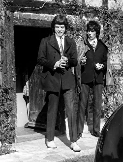 Rolling Stones 1967, Mick Jagger and Keith Richards at Keiths house, Redlands