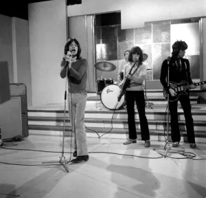 The Rolling Stones: 29th November 1968 during rehearsals at the Wembley Park Studios for