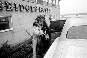 One Young Woman Only Prints: Rolling Stones: Anita Pallenberg at their hotel in Newcastle upon Tyne. March 1971