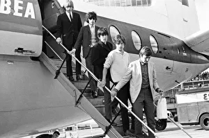 00373 Prints: Rolling Stones arriving at Manchester Airport for concert at the Belle Vue theatre