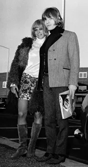 Celebrities Prints: Rolling Stones: Brian Jones with girlfriend Anita Pallenberg at Los angeles airport 2nd