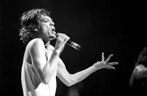 Entertainment Music Prints: Rolling Stones in Concert. Mick Jagger back on the road for the first concert of their