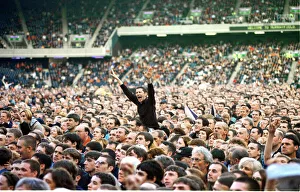 Rolling Stones fans during concert at Murrayfield Stadium Edinburgh. June 1999