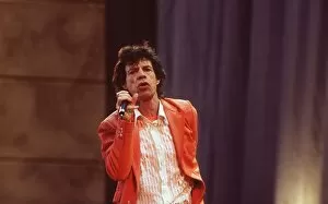 Images Dated 11th June 1999: Rolling Stones: Mick Jagger in concert at Wembley Stadium 11th June 1999