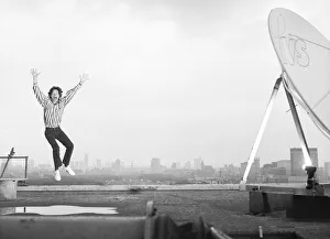 Rolling Stones: Mick Jagger on the roof of the Daily Mirror building in Holborn