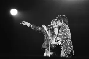 Rolling Stones performing live in concert at Knebworth House in Hertfordshire