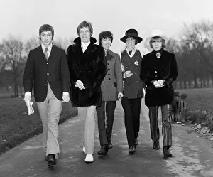 1960slondon Prints: The Rolling Stones pictured in Green Park London for a press conference prior to their