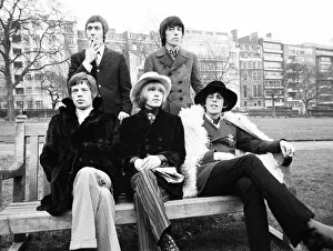 00299 Prints: The Rolling Stones pictured in Green Park London for a press conference prior to their