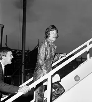 Rolling Stones pop group lead singer Mick Jagger pictured at London