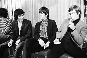 The Rolling Stones at a press conference after meeting fans on Broadway