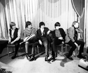 00299 Prints: The Rolling Stones at a press conference after meeting fans on Broadway