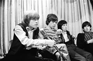 00299 Prints: The Rolling Stones at a press conference after meeting fans on Broadway