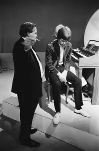 00882 Prints: The Rolling Stones seen here in rehearsal for the Eamonn Andrews Show at the television