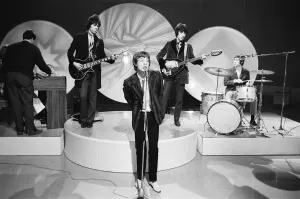 00882 Prints: The Rolling Stones seen here in rehearsal for the Eamonn Andrews Show at the television