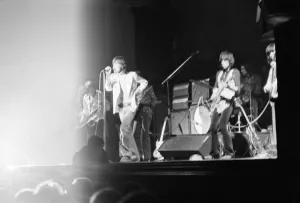 Rolling Stones'on stage of Newcastle City Hall on Thursday 4 / 3 / 1971 for