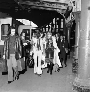 Rolling Stones'on stage of Newcastle City Hall on Thursday 4 / 3 / 1971 for