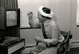 Romark - Hypnotist / Magician - 1976 watching a football match on television