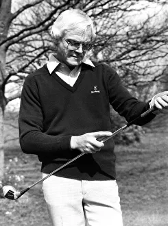 Ron Frost Golf Professional with his patented golf club shaft. 14th April 1983